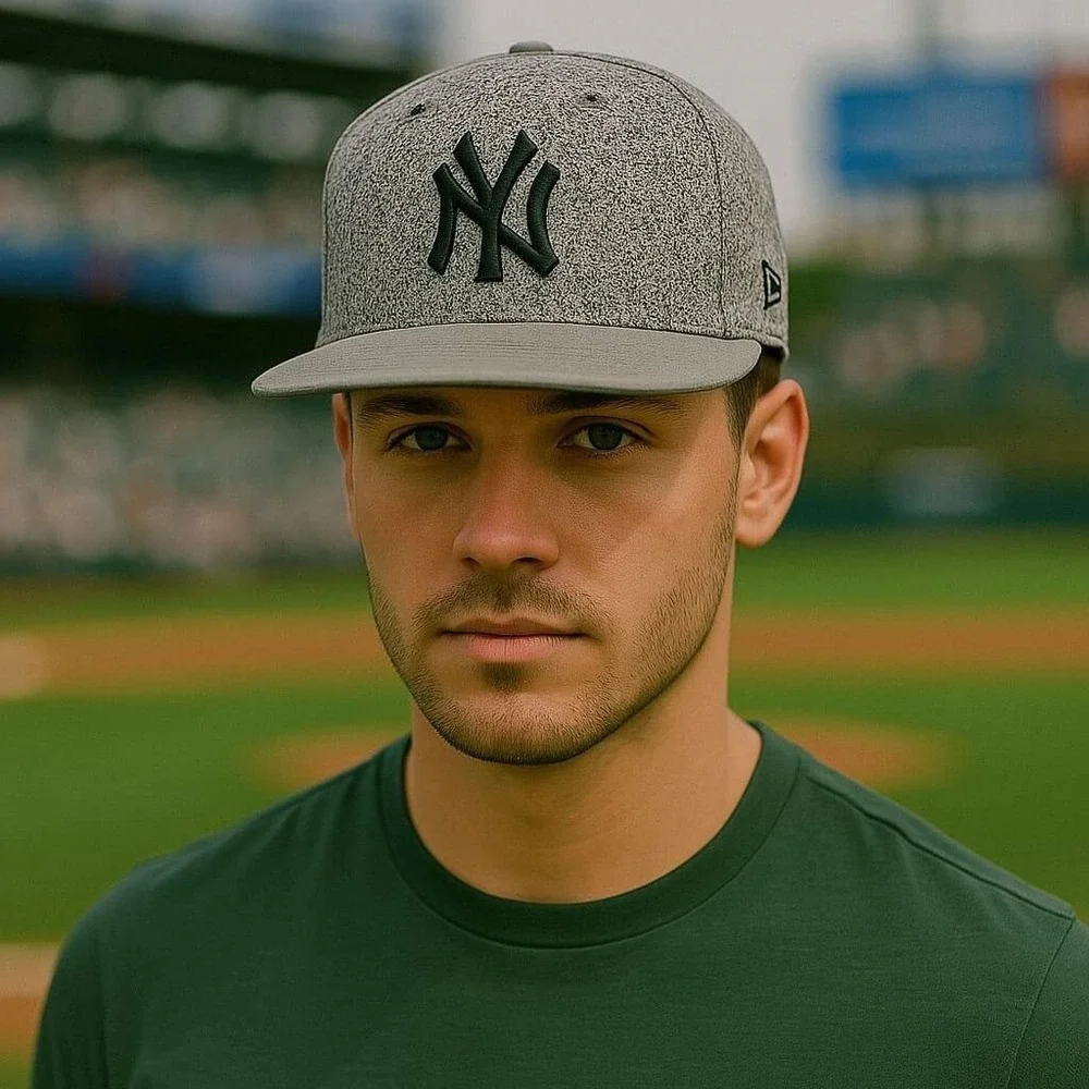 New Era NY Yankees 9FIFTY Fitted‎ Hat Baseball Cap Heather Gray OSFA